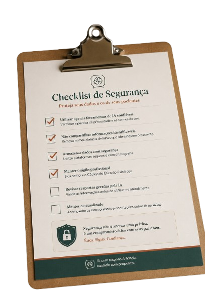 Mockup do Checklist de Segurança Antes de Colar Qualquer Prompt