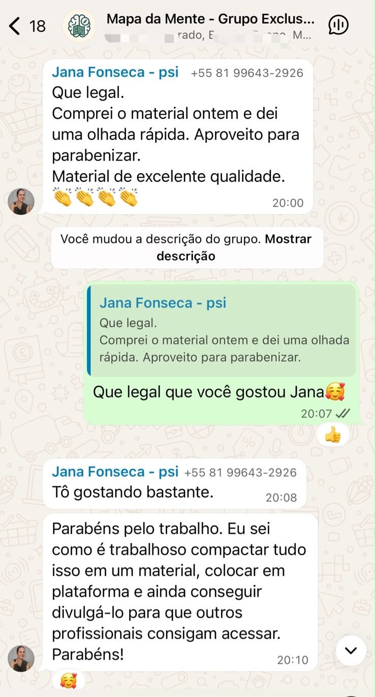 Depoimento de psicóloga sobre o método